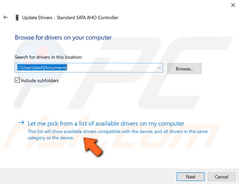 Download standard sata ahci controller not working